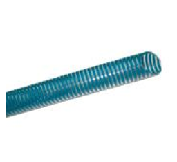 Spiraal zuigslang blauw transparant                          32mm - 25m