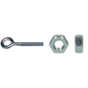 Metrische schroefoog + moer M6x50x10 Zn