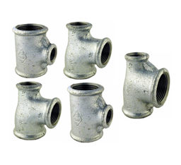 Gegalvaniseerde verloop T-stuk 90°                           3/4" x 1/2" x 3/4"