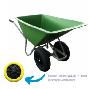 Landbouwkruiwagen 170l met 2 volle wielen