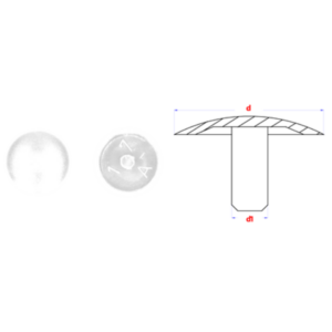 Afdekkapje poz.indruk 4-4.5-5 Bruin/30st