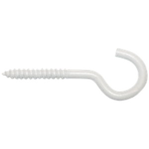 Schroefhaak 3.45x30 GP Wit Zn/bl /3st