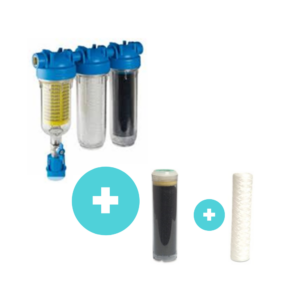 Set van 3-delige filter + 1x fijnfilter en 1x houtskool       filter extra