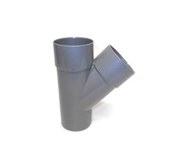 PVC T-stuk 45°                                               dia 100 x 100