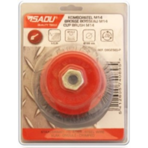 Komborstel Sadu 125mm M14 vlak dr 0.3