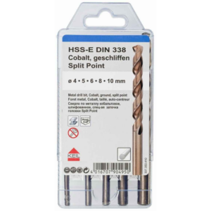 Multipack HSS E DIN 338, Cobalt, Split Point, 5-