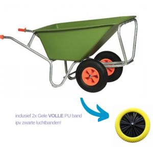 Landbouwkruiwagen 170l met 2 volle wielen