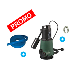Dompelpomp FEKA 600 M-A + plat oprolbare slang en klemband