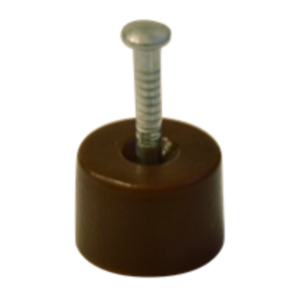 Plastic schabdrager(rond)+nagel Br./10st