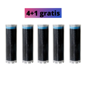 Set van 5 houtskool filters  ( 4 + 1 gratis)