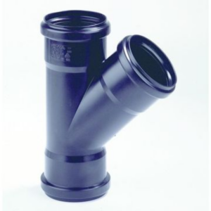 PVC T-stuk 45° zwart                                         dia 32mm