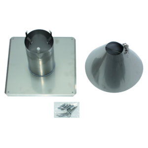 schouwkap DN 80 mm (RVS) voor vaste buis