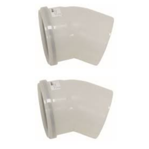 Set (2) bochten 45° pp 80mm vaillant