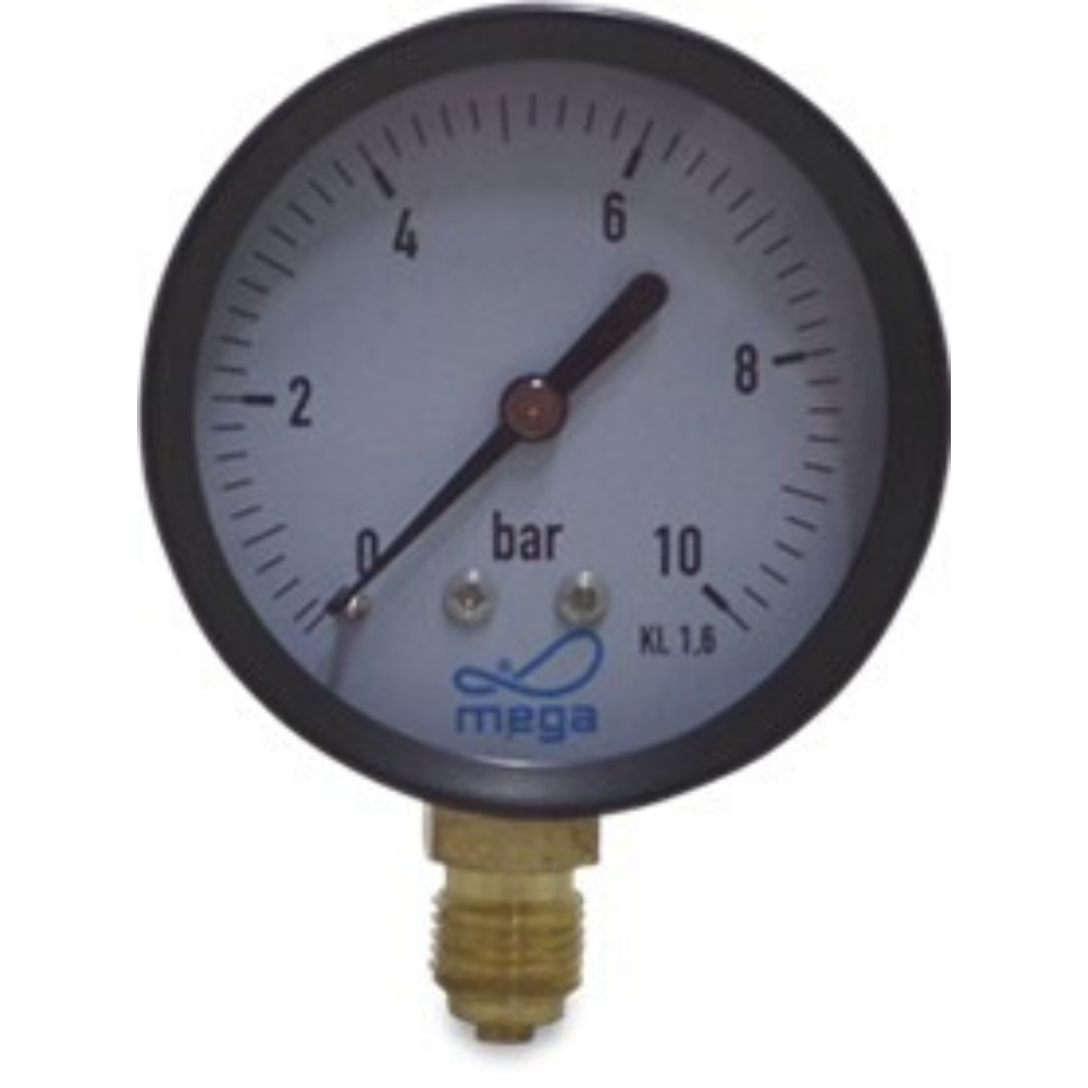 Manometer onderaansluiting 0 - 6bar