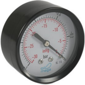 Manometer achteraansluiting 0 - 6bar