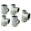 Gegalvaniseerde verloop T-stuk 90°                           4/4" x 1/2" x 4/4"