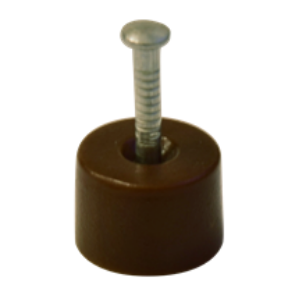Plastic schabdrager(rond)+nagel Br./10st