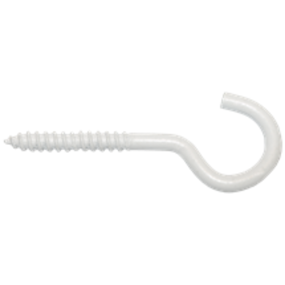 Schroefhaak 2.15x10 GP Wit Zn/bl /9st
