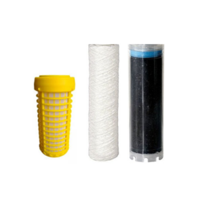 Set van 1x grof vuil filter, 1x fijn filter en 1x houtskool   filter