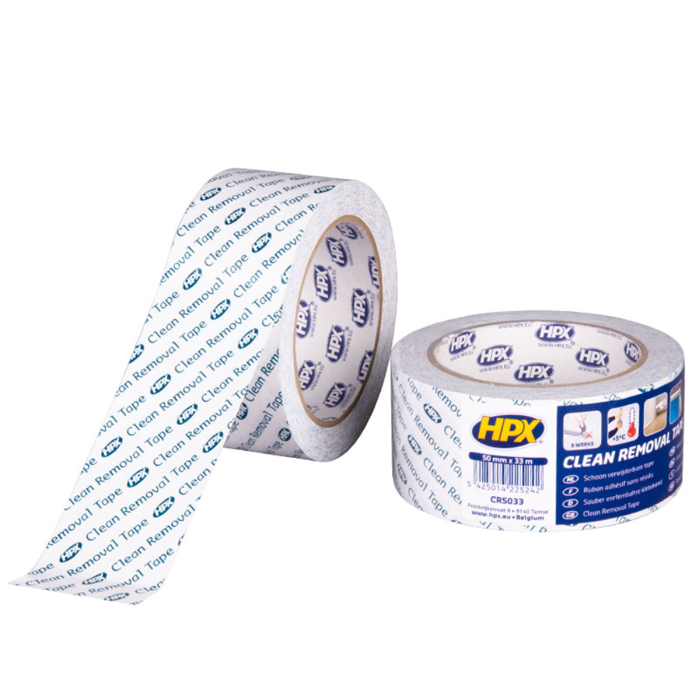 Schoonverwijderbare PVC tape - 50mm x 33m