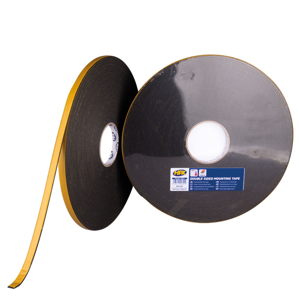 Dubbelzijdige bevestiginstape 3mm - wit 19mm x 25m
