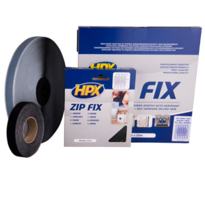 Zip fix klittenband (haak) - zwart 20mm x 5m