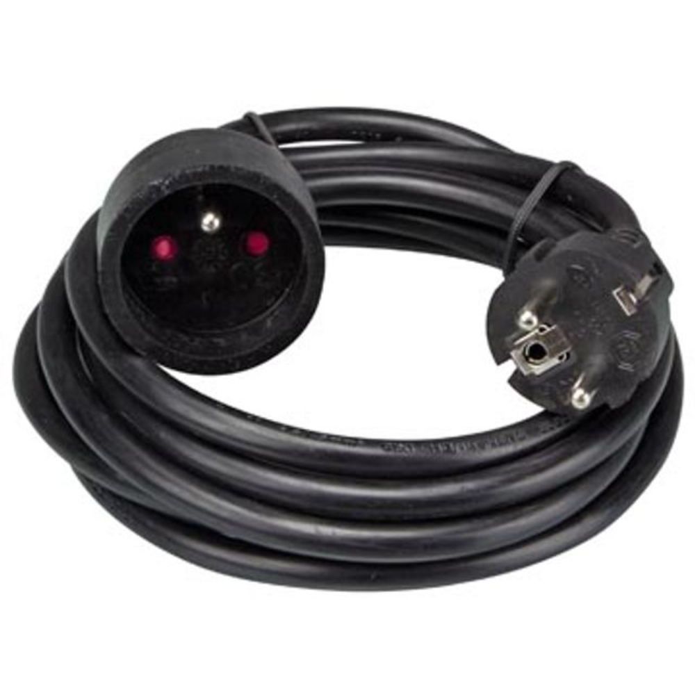 Verlengkabel 3m 3x1.5mm² zwart