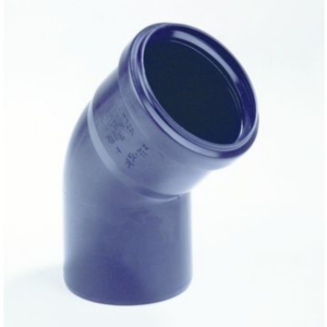 PVC bocht 45° zwart                                          dia 90mm