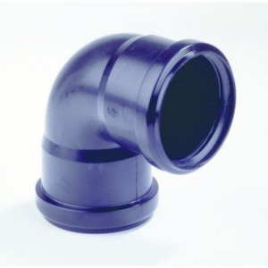PVC bocht 90° zwart                                          dia 50mm