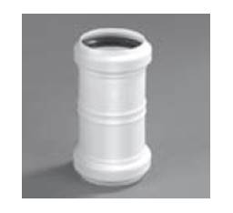 PVC steekmof wit                                             dia 50