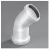 PVC bocht 45° wit                                            dia 32