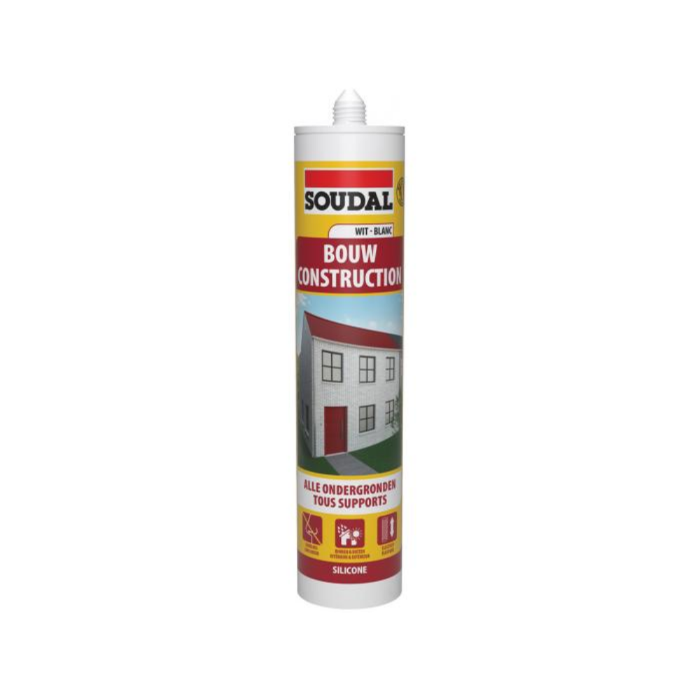 Soudal Bouw silicone wit 300 ml