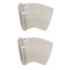 Set (2) bochten 15° pp 80mm vaillant