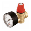 Veiligheidsklep met manometer 1/2